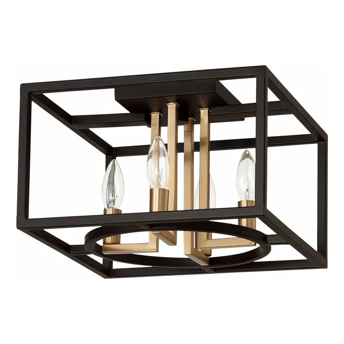 Flush-mount ceiling light, by EGLO, for hallway, bedroom, or entryway