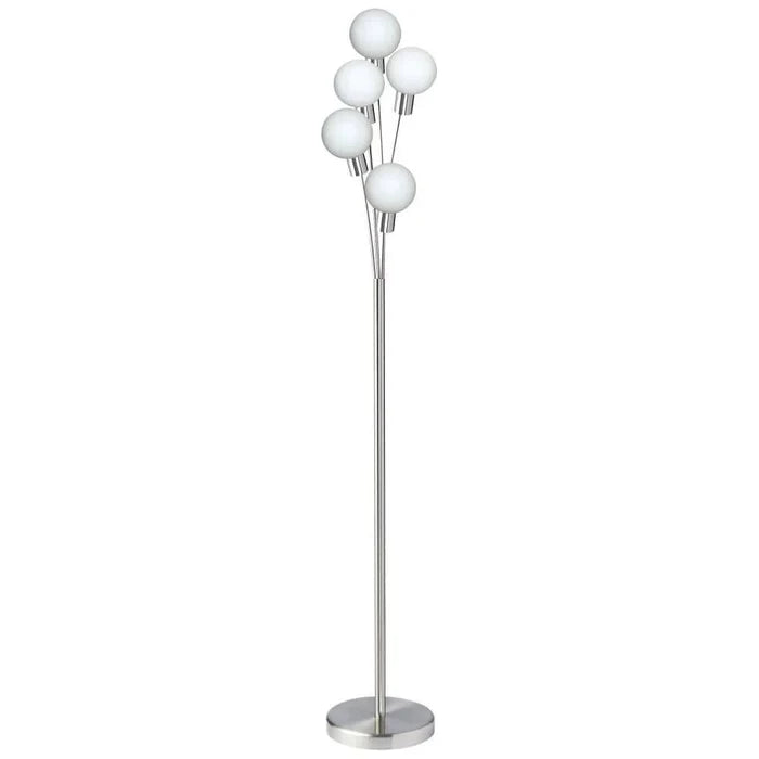 Satin chrome light fixture, by Dainolite