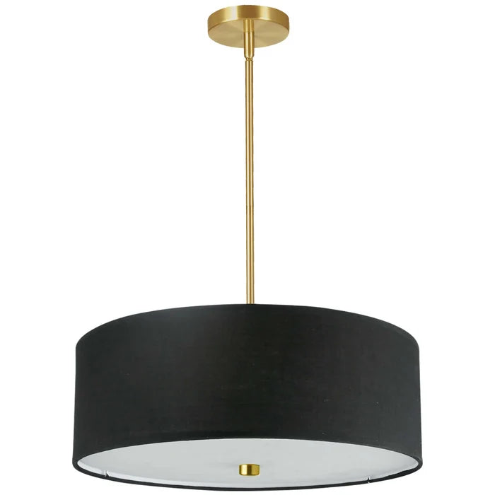 Black pendant light, by Dainolite, for kitchen island or dining