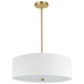 White pendant light, by Dainolite, for kitchen island or dining