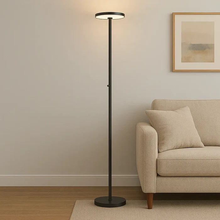 LED sandy black light fixture, by Dainolite, angled view