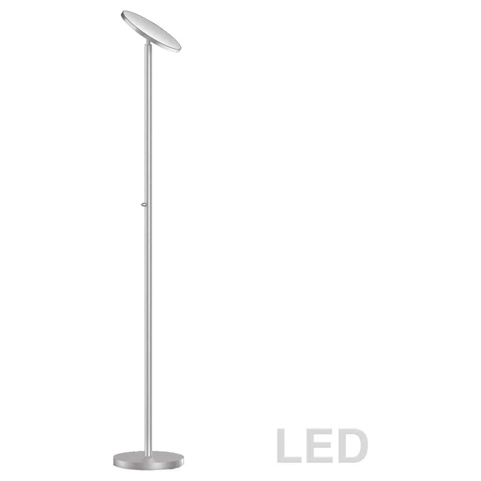 LED satin chrome light fixture, by Dainolite