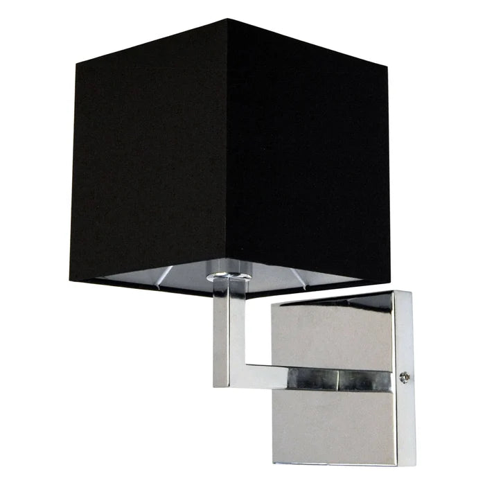 Polished chrome wall sconce, by Dainolite, for hallway or living room