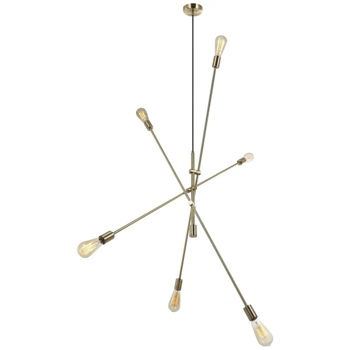Aged brass pendant light, by Dainolite, for kitchen island or dining