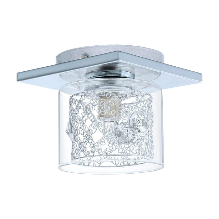 Flush-mount ceiling light, by EGLO, for hallway, bedroom, or entryway