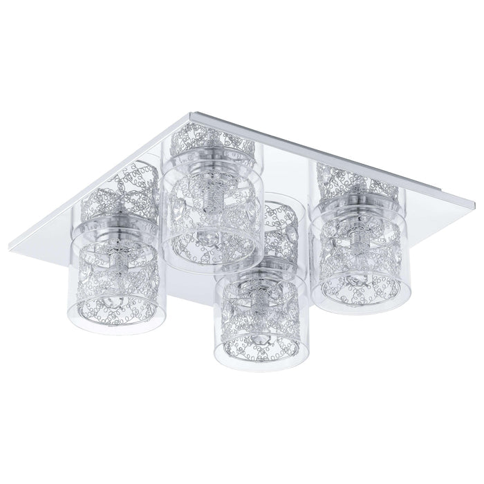 Flush-mount ceiling light, by EGLO, for hallway, bedroom, or entryway