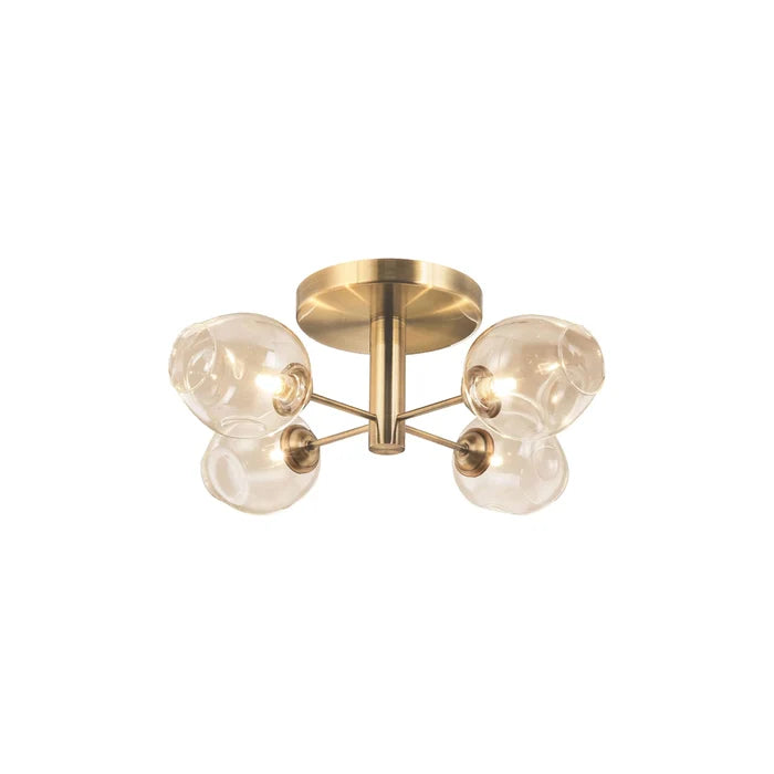 Vintage bronze semi-flush mount ceiling light, by Dainolite, for hallway, bedroom, or entryway