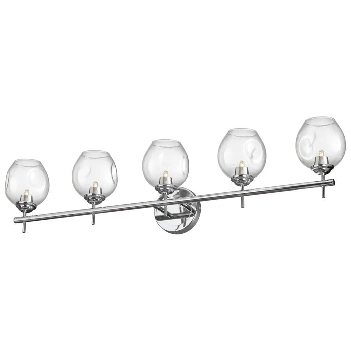 Polished chrome vanity light, by Dainolite, for bathroom