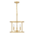 Aged brass pendant light, by Quoizel, for kitchen island or dining