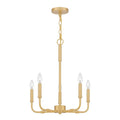 Aged brass chandelier, by Quoizel