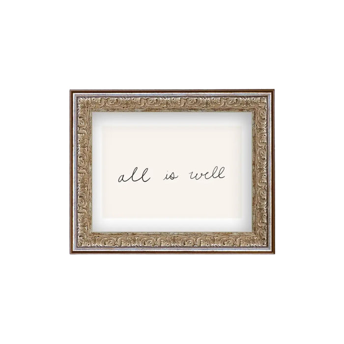 All Is Well Framed Antique Art