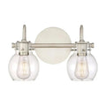Antique nickel vanity light, by Quoizel, for bathroom