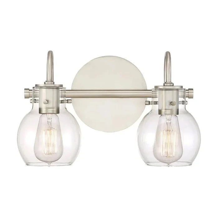 Antique nickel vanity light, by Quoizel, for bathroom