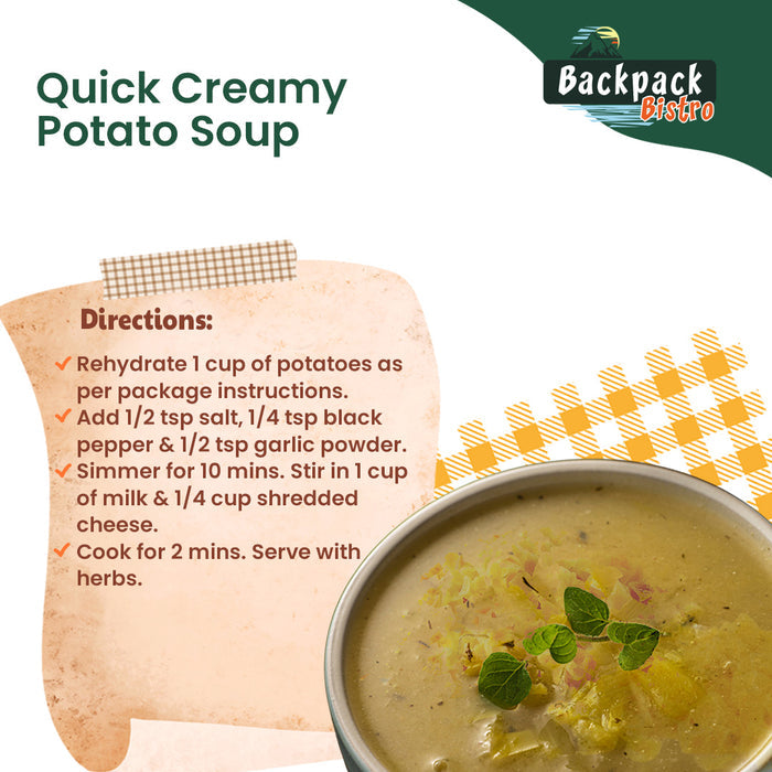 Backpack Bistro Dehydrated Diced Potatoes - Pride Of India