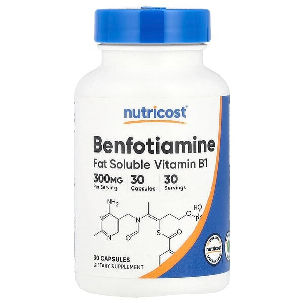 Nutricost benfotiamine 300 mg capsules 90 capsules by Nutricost