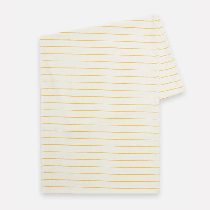 Block Print Table Runner | Mustard Stripe
