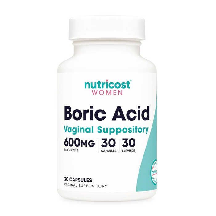 Nutricost boric acid vaginal suppositories 1 pack by Nutricost