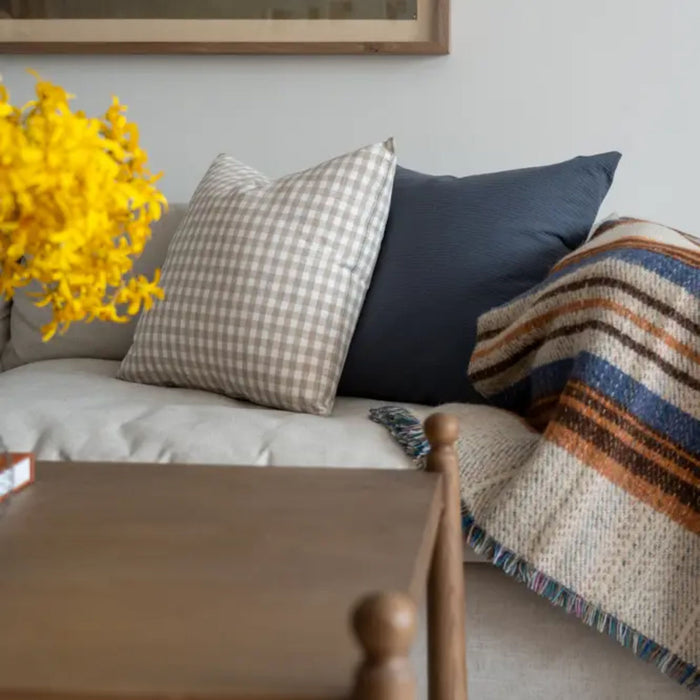 Brown Gingham Pillow