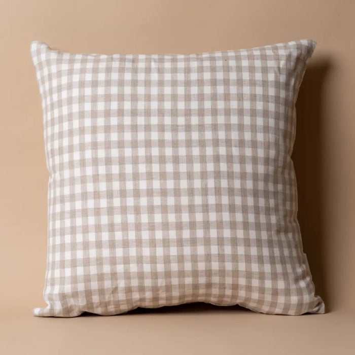 Brown Gingham Pillow