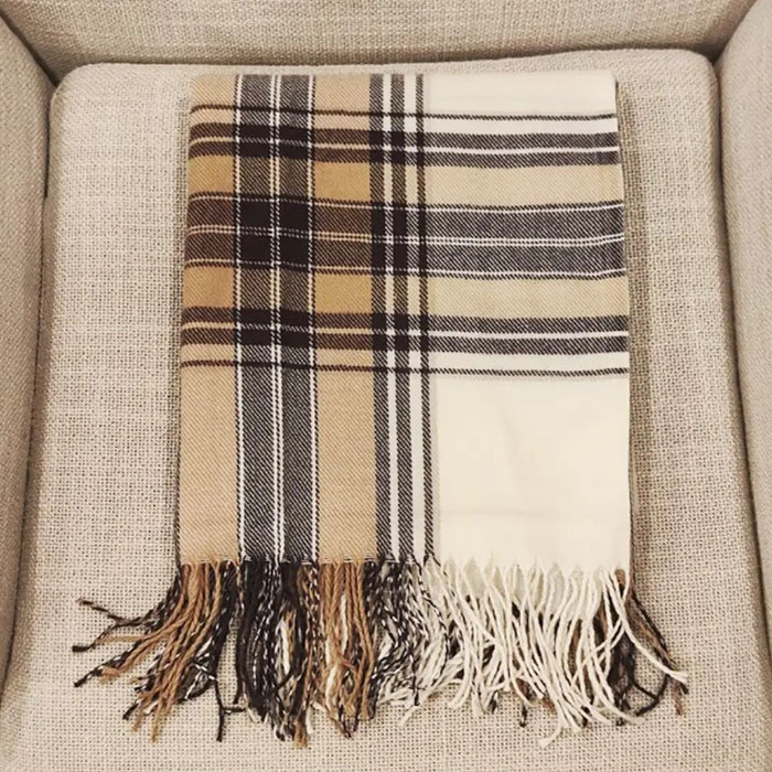Brown Plaid Throw