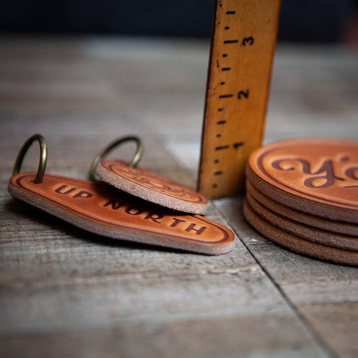Whiskey Leather Coaster - Little Flower Soap Co