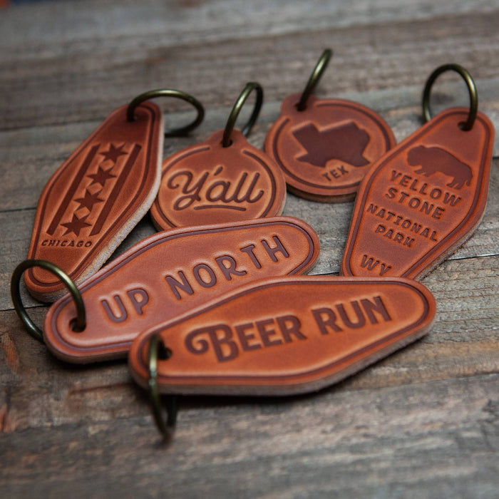 Camper - Leather Keychain - Little Flower Soap Co