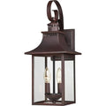Copper bronze wall sconce, by Quoizel, for hallway or living room
