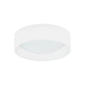 Eggshell flush-mount ceiling light, by Dainolite, for hallway, bedroom, or entryway