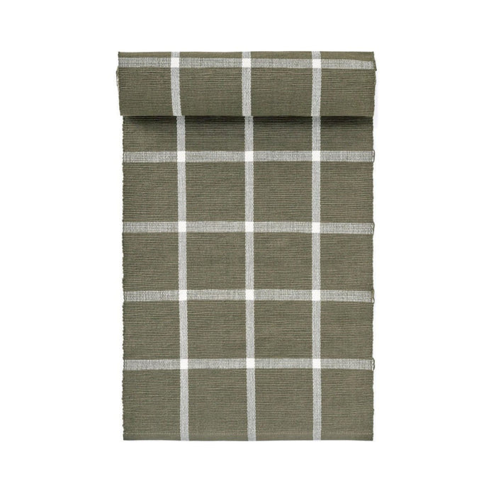Checked Table Runner | Sage + White