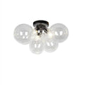 Clear flush-mount ceiling light, by Dainolite, for hallway, bedroom, or entryway