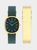 COFFRET - Montre Colorama Laurier + Bracelet cuir offert