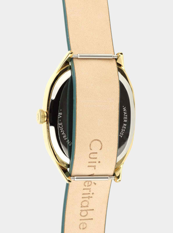 COFFRET - Montre Colorama Laurier + Bracelet cuir offert