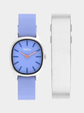 COFFRET - Montre Colorama Mauve + Bracelet cuir offert