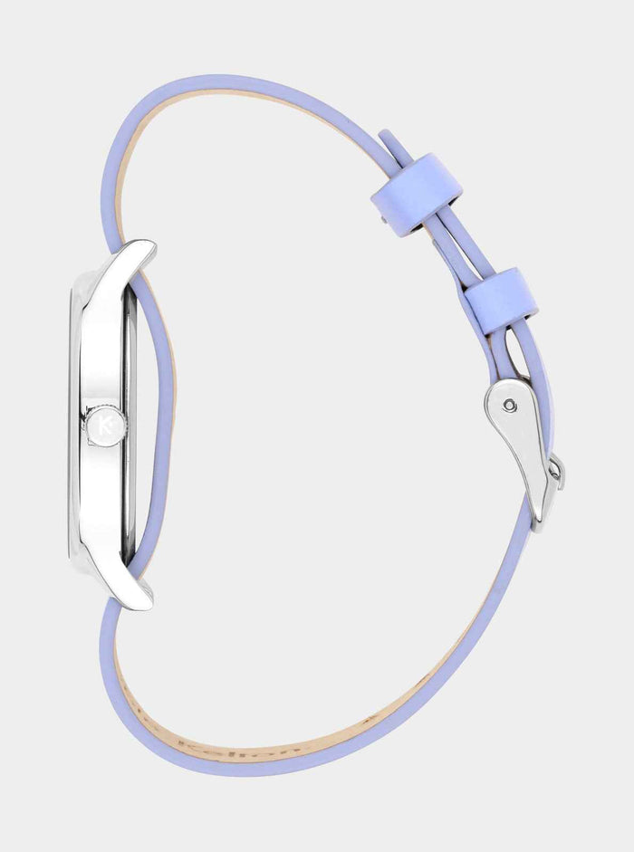 COFFRET - Montre Colorama Mauve + Bracelet cuir offert