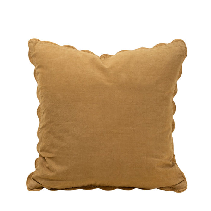 Corduroy Scallop Pillow | Gold