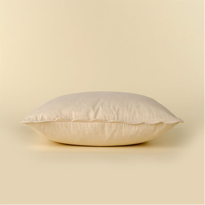 Corduroy Scallop Pillow | Ivory