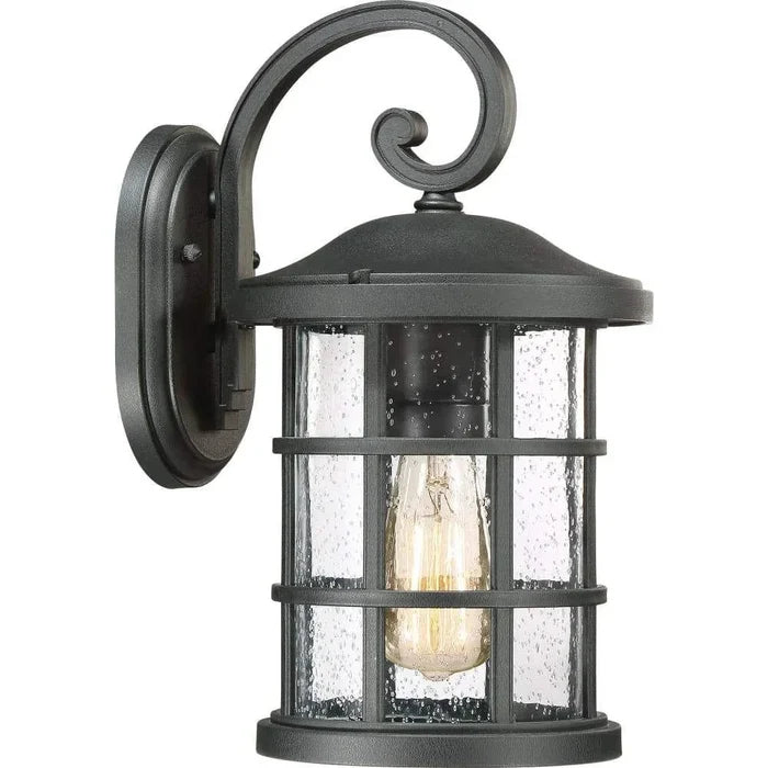 Earth black wall sconce, by Quoizel, for hallway or living room
