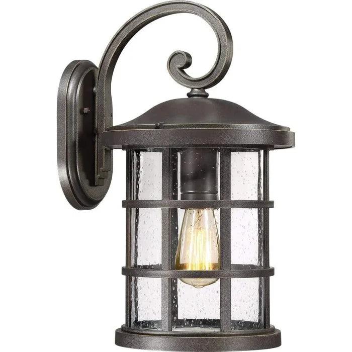 Palladian bronze wall sconce, by Quoizel, for hallway or living room