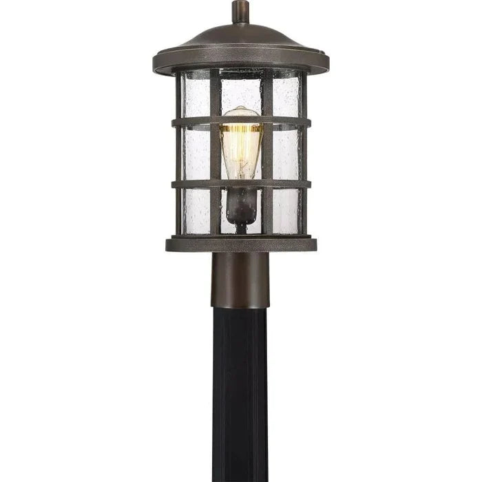 Outdoor post lantern, by Quoizel, for driveway or front yard