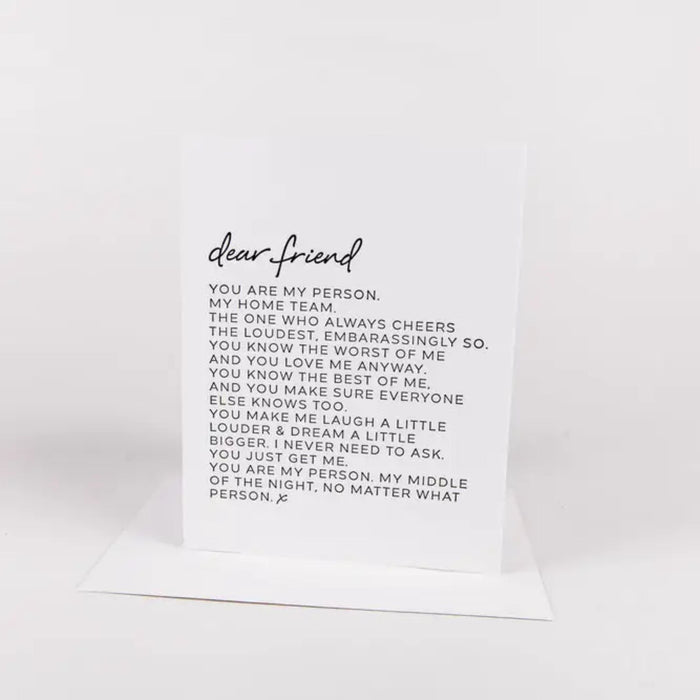Dear Friend Card