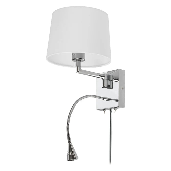 LED polished chrome vanity light, by Dainolite, for bathroom