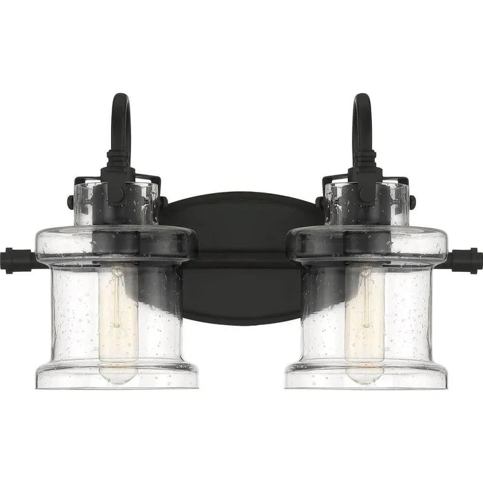 Earth black vanity light, by Quoizel, for bathroom