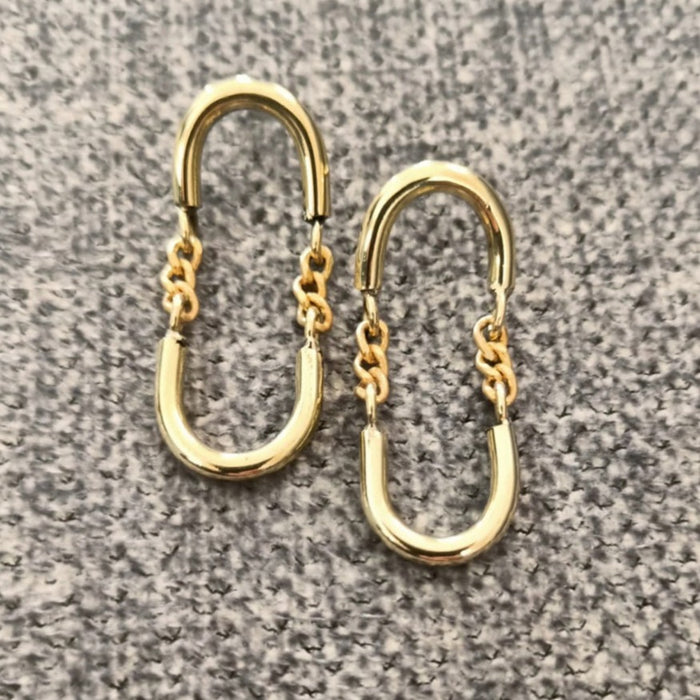 Falling Water Drop Stud Earrings