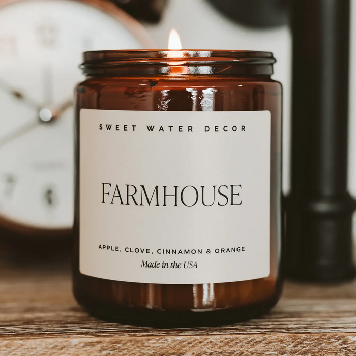 Farmhouse Amber Jar Candle