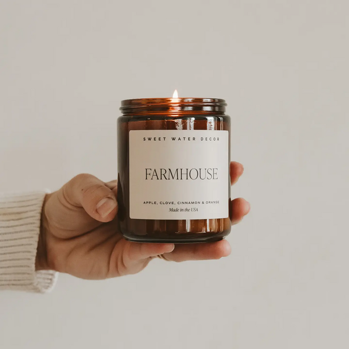 Farmhouse Amber Jar Candle