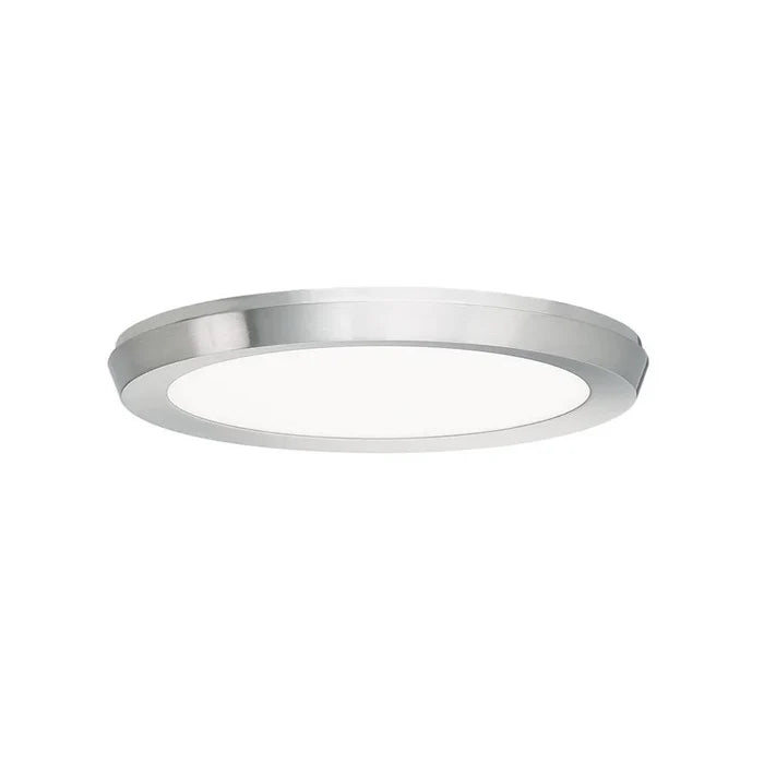 Brushed nickel finish flush-mount ceiling light, by Modern Forms, for hallway, bedroom, or entryway