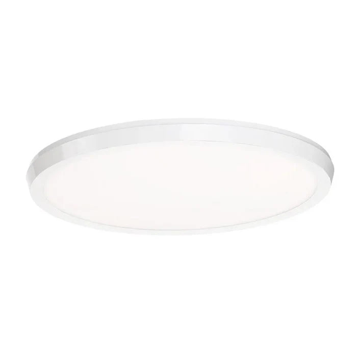 White finish flush-mount ceiling light, by Modern Forms, for hallway, bedroom, or entryway