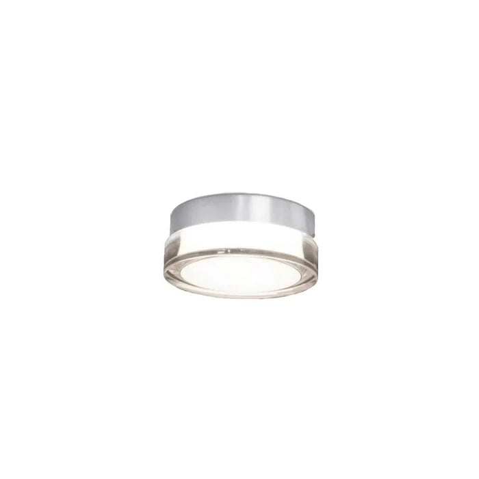 Stainless steel finish ceiling light, by Modern Forms, for hallway, bedroom, or entryway