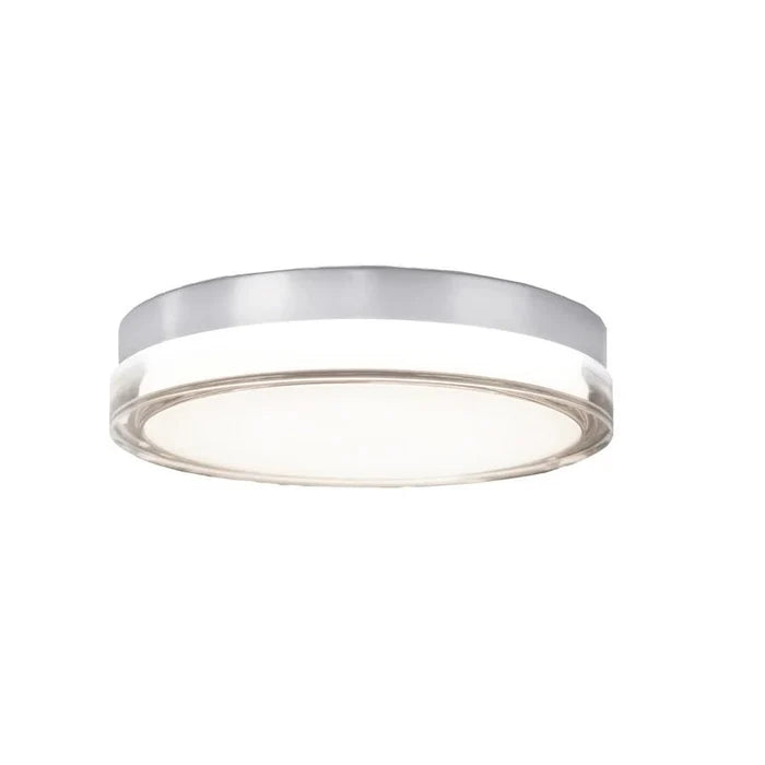 Stainless steel finish ceiling light, by Modern Forms, for hallway, bedroom, or entryway