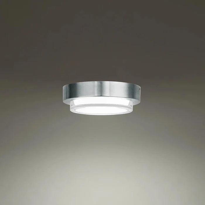 Stainless steel finish ceiling light, by Modern Forms, for hallway, bedroom, or entryway